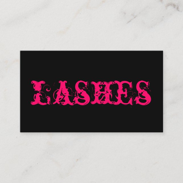 Lash Extensions, Salon Business Card (Front)