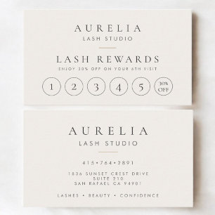 Lash Eyelash Artist Tech Loyalty Card