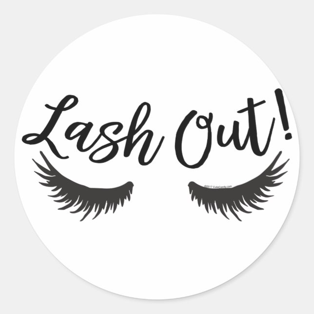 Lash Out Eyelashes Lash Salon Makeup Artist Classic Round Sticker (Front)
