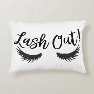Lash Out Eyelashes Lash Salon Makeup Artist Decorative Cushion