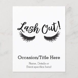 Lash Out Eyelashes Lash Salon Makeup Artist Flyer