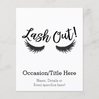 Lash Out Eyelashes Lash Salon Makeup Artist Flyer