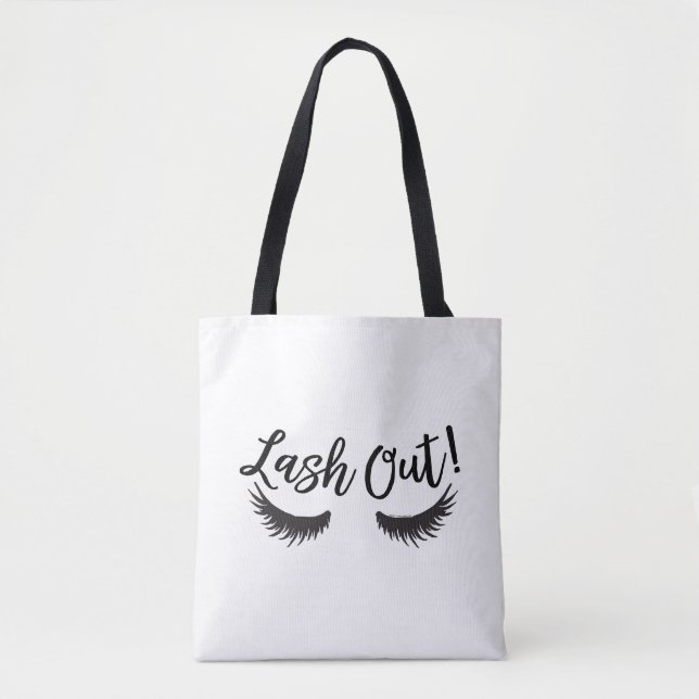 Lash Out Eyelashes Lash Salon Makeup Artist Tote Bag (Front)