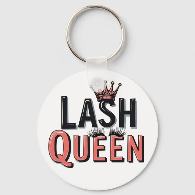 Lash Queen Funny Eye Lashes Make Up Key Ring (Front)