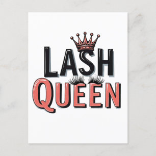 Lash Queen Funny Eye Lashes Make Up Postcard