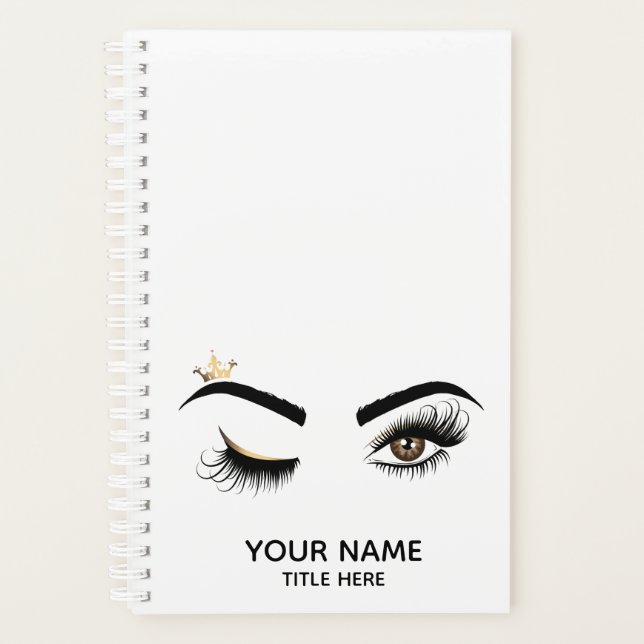 Lash Queen Wink Eye Makeup Artist Long Lashes Planner (Front)