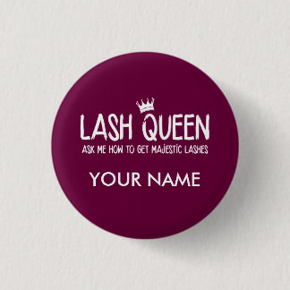 Lash Queen - Younique - Personalise with name 3 Cm Round Badge