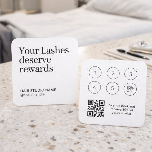 Lash Rewards Loyalty Card with QR Code