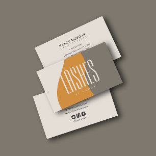 Lash Stylist Earth Tones Retro Business Card