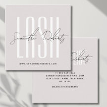 Lash stylist modern typography script pearl pink