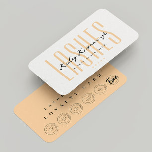 Lash Tech Beauty Peach Caramel Punch Loyalty Card