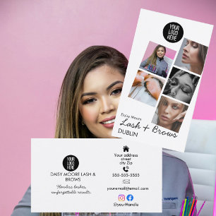 Lash Tech eyelashes brows Photo Portfolio Design Business Card