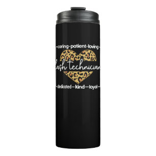 Lash Technician Leopard Heart Lash Tech Thermal Tumbler