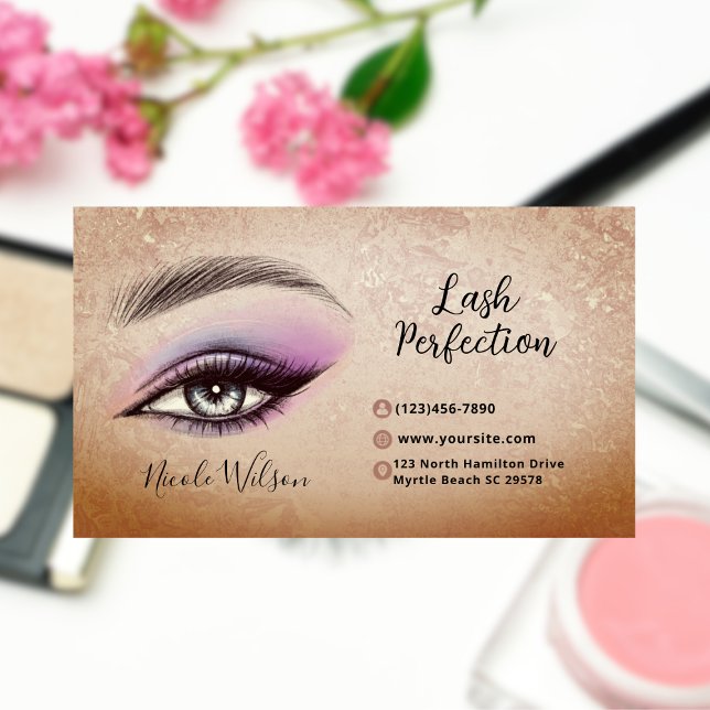 Lashes and Brows Beauty Makeup Business Card (Creator Uploaded)