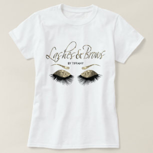 Lashes and Brows - Gold T-Shirt