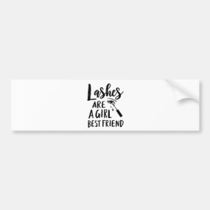 Lashes Are a Girl’s Best Friend Make Up  Bumper Sticker