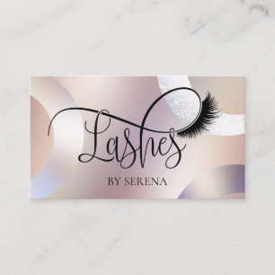 Lashes Beauty Makeup Girl Lash Holographic Foil Business Card