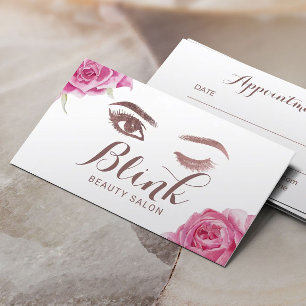Lashes Beauty Salon Elegant Floral Appointment