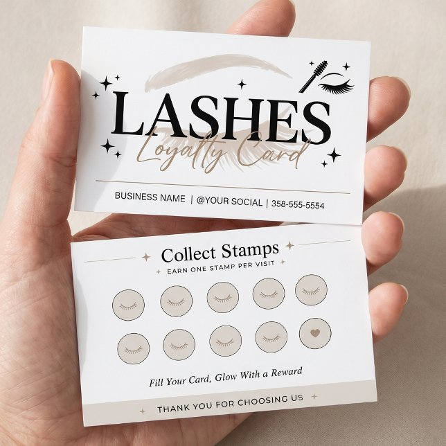 Lashes Beige Minimalist Loyalty Reward (Creator Uploaded)