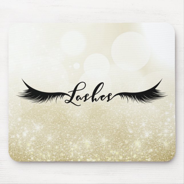 Lashes Black Eyelashes Extensions Makeup Beauty Mouse Mat (Front)