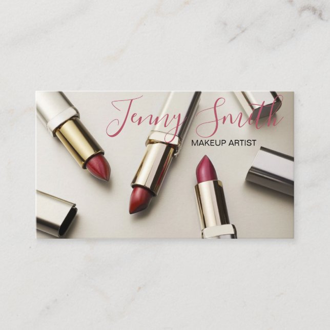 Lashes Brows Makeup Artist Blush Pink Watercolor Business Card (Front)