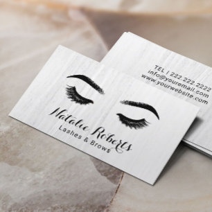 Lashes & Brows Makeup Artist Elegant Minimalist Business Card