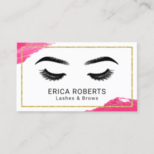 Lashes & Brows Makeup Artist Modern Beauty Salon Business Card