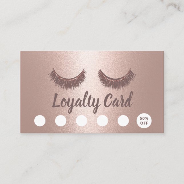 Lashes Brows Makeup Artist Rose Gold Loyalty (Front)