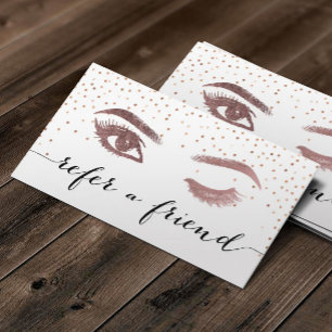 Lashes & Brows Makeup Artist Rose Gold Referral