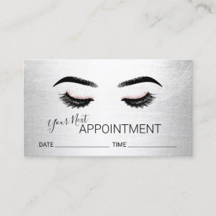 Lashes Brows Makeup Artist Salon Appointment Card