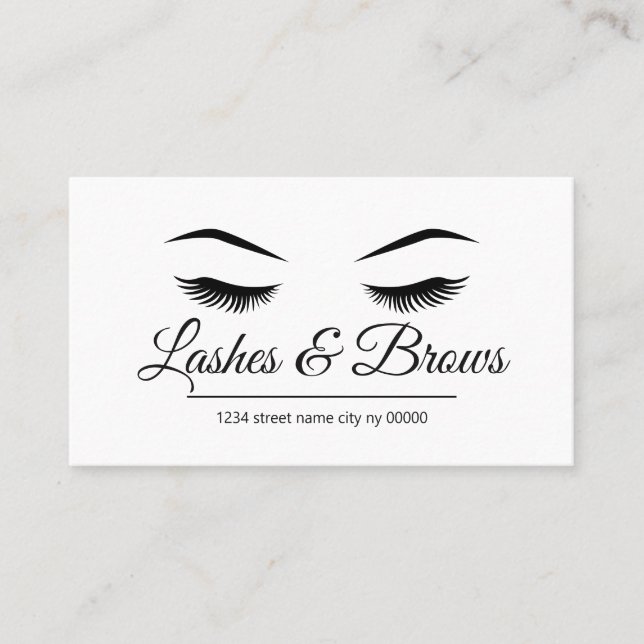 Lashes & Brows Salon Business Card (Front)