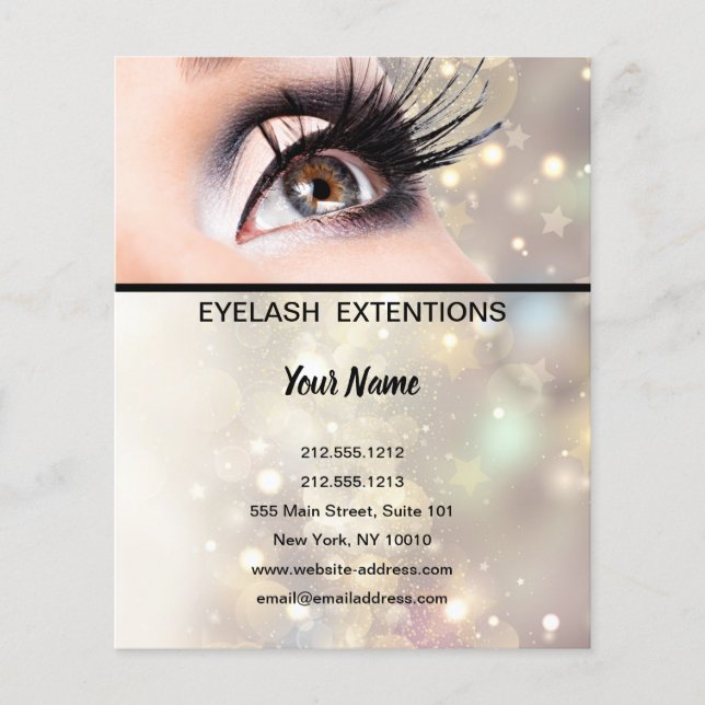 Lashes business personalised flyer (Front)