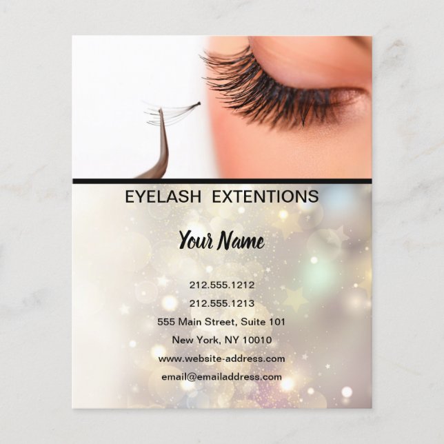 Lashes business personalised flyer (Front)
