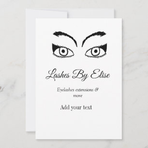 lashes by add name contact info social media websi invitation