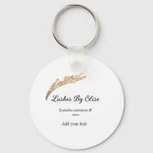 lashes by add name contact info social media websi key ring