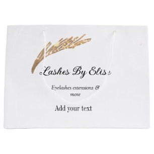 lashes by add name contact info social media websi large gift bag