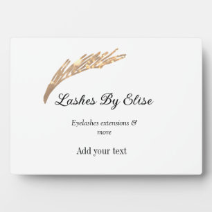 lashes by add name contact info social media websi plaque