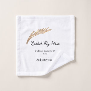 lashes by add name contact info social media websi wash cloth