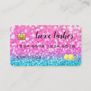 Lashes Credit Card Style Business Cards