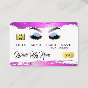 Lashes Credit Card Style Business Cards