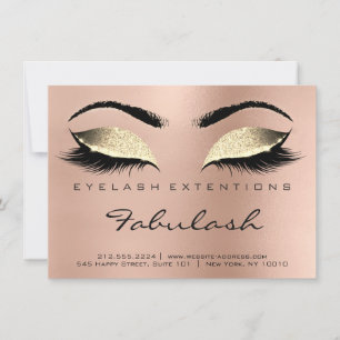 Lashes Extension Aftercare Instruction Gold Rose