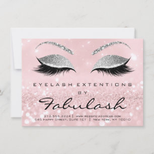 Lashes Extension Aftercare Instruction Pink Gliter