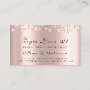 Lashes Extension Aftercare Instructions Drips Pink Appointment Card