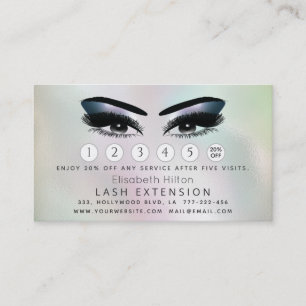 Lashes Extension Aftercare Instructions holopgraph Business Card
