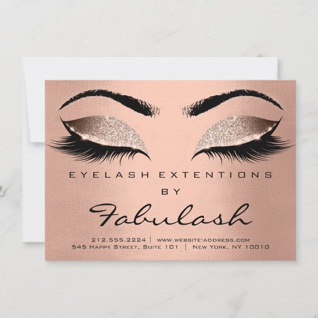 Lashes Extension Aftercare Instructions Rose Silk (Front)
