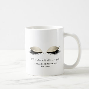 Lashes Extension Beauty Studio Ivory Eyes White Coffee Mug