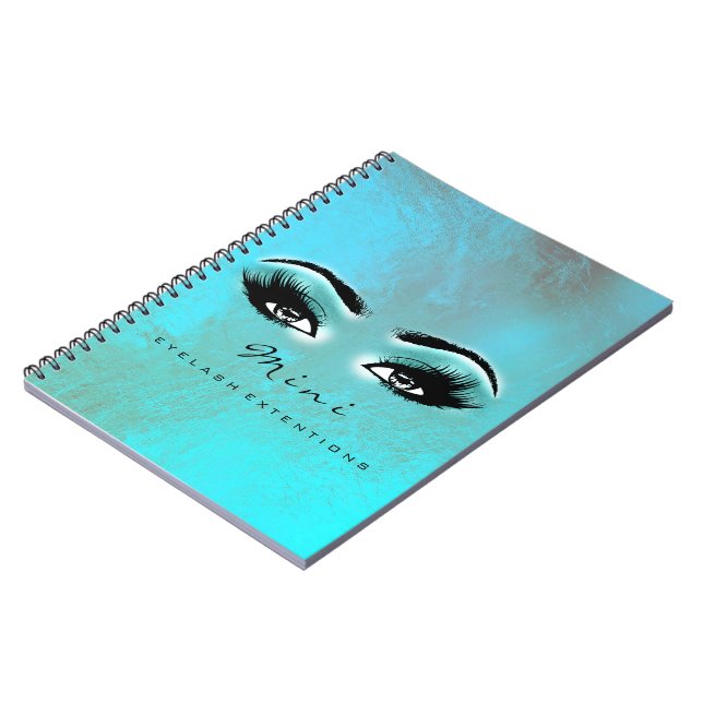 Lashes Extension Eyes Makeup Artist Ocean Browns Notebook (Left Side)