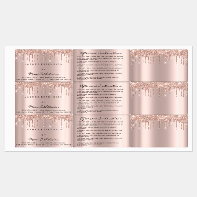 Lashes Extension Makeup Artist Drips Eyes Silvern (Sheet)