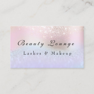 Lashes Extension Professional Makeup Holograph Appointment Card