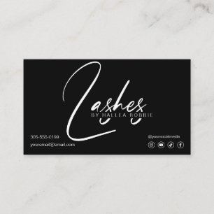 Lashes Extensions Aftercare Instructions Business Card